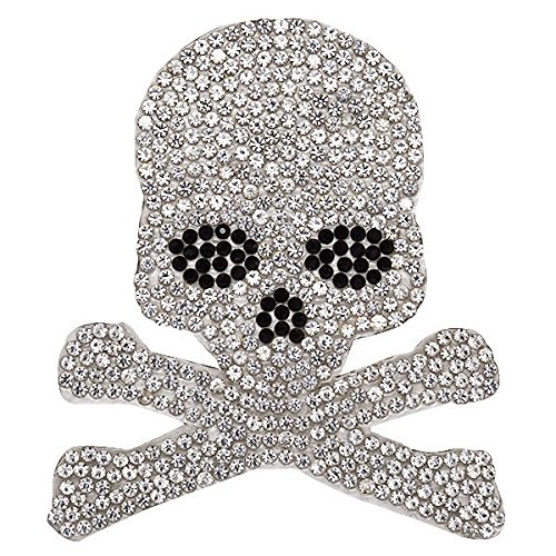 Amazon.co.jp: スカル ワッペン ストーンワッペン アイロン接着 縦6.7