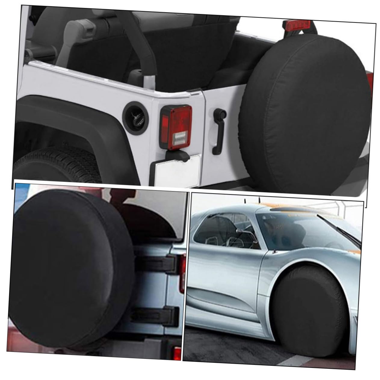 Ciieeo 2 Piezas Cubiertas para Llanta de Repuesto para RV Cubierta para Llanta de Remolque para Rueda de RV