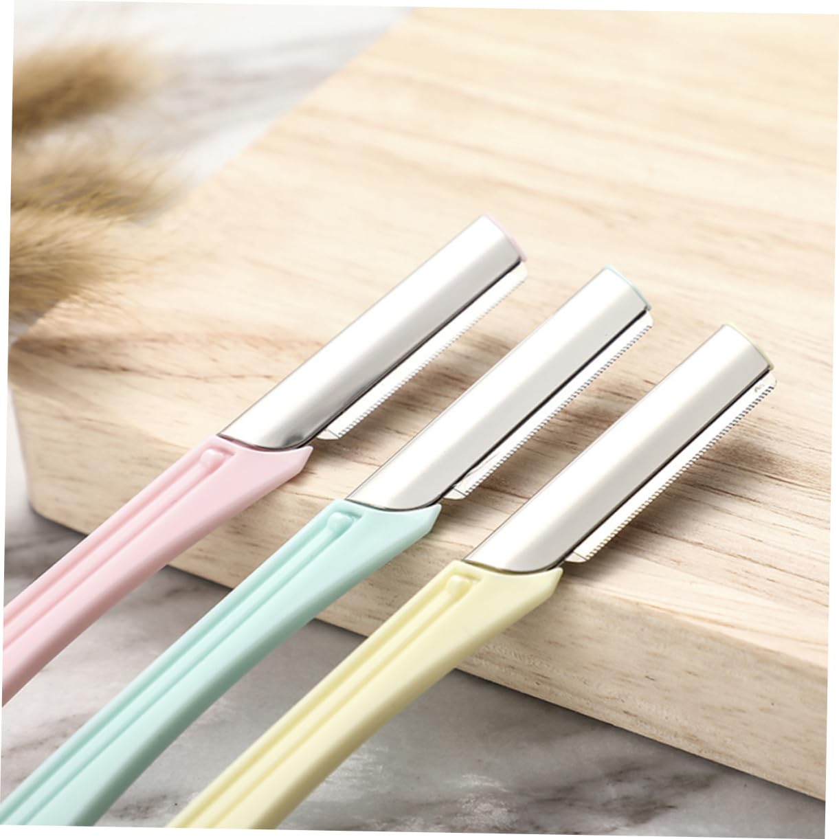 Outanaya 10pcs Eyebrow Razor Kit Portable Trimmer Shaper Makeup Beauty Tools Stainless Steel Travel Size