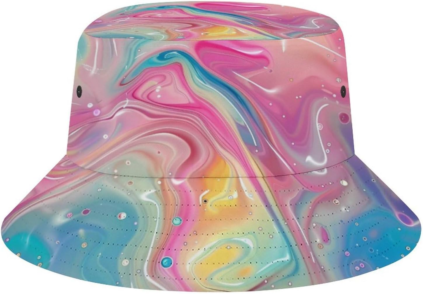 Abstract Art Rainbow Bucket Fisherman Hat Sun Hats for Women Outdoor Summer Travel Beach Caps