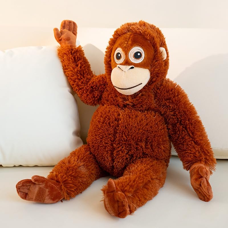 Genérico Punch Monkey-peluche macaco punch com mãos magnéticas, peluche orangottan grande de 66 cm para crianças, brinquedo de macaco suave realista, boneco decorativo para fotos de sofá