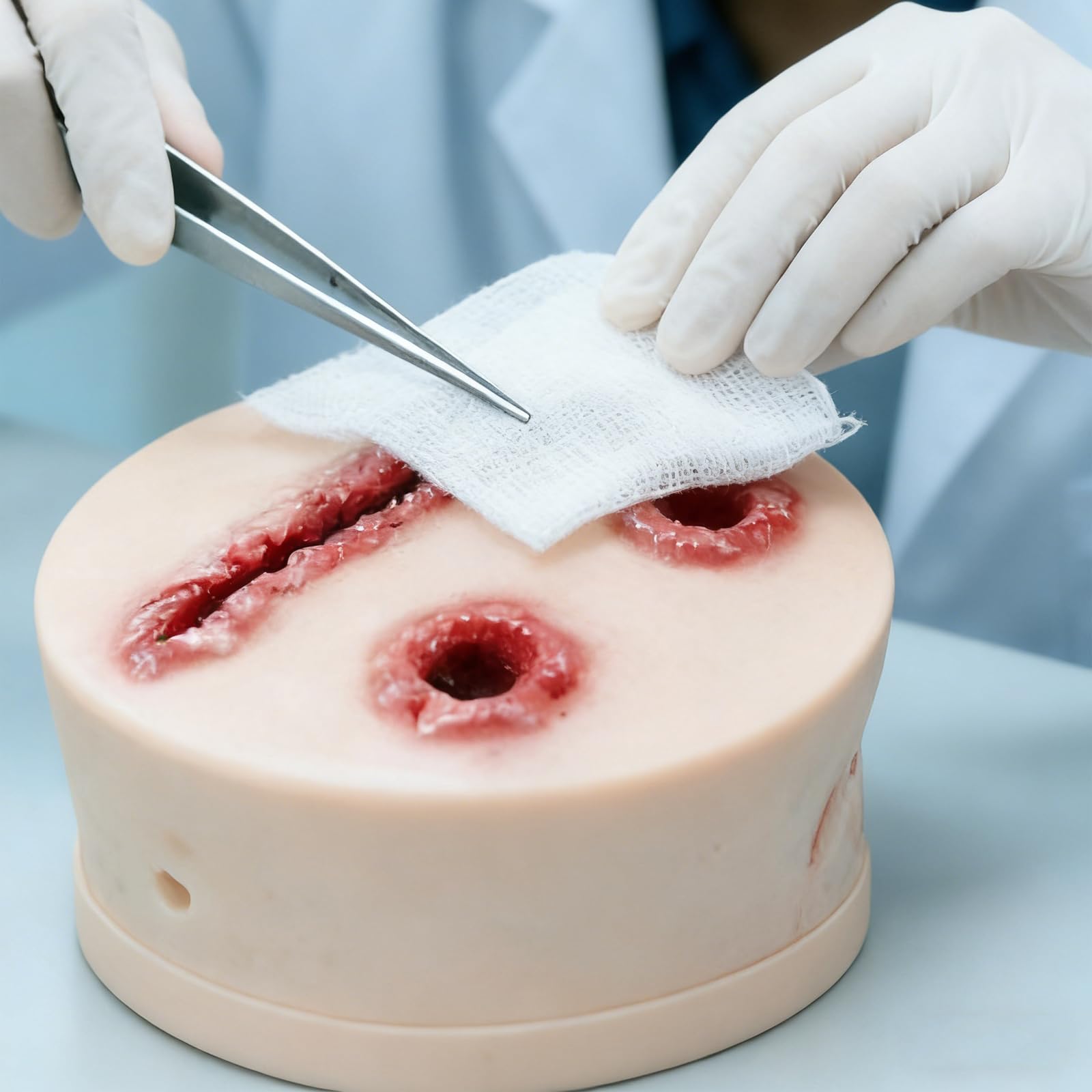 Maimaile Wound Packing Trainer, Laceration Simulator, Multitask Hemorrhage Control Model, Simulates Bleeding Scenarios For Suturing Exercises, For Medical Course Teaching And First Aid Training Programs