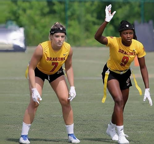 Vista 9 de Trained 10 cinturones de fútbol con bandera de hombre, juego de fútbol ajustable para 10 jugadores para equipos deportivos, entrenamiento