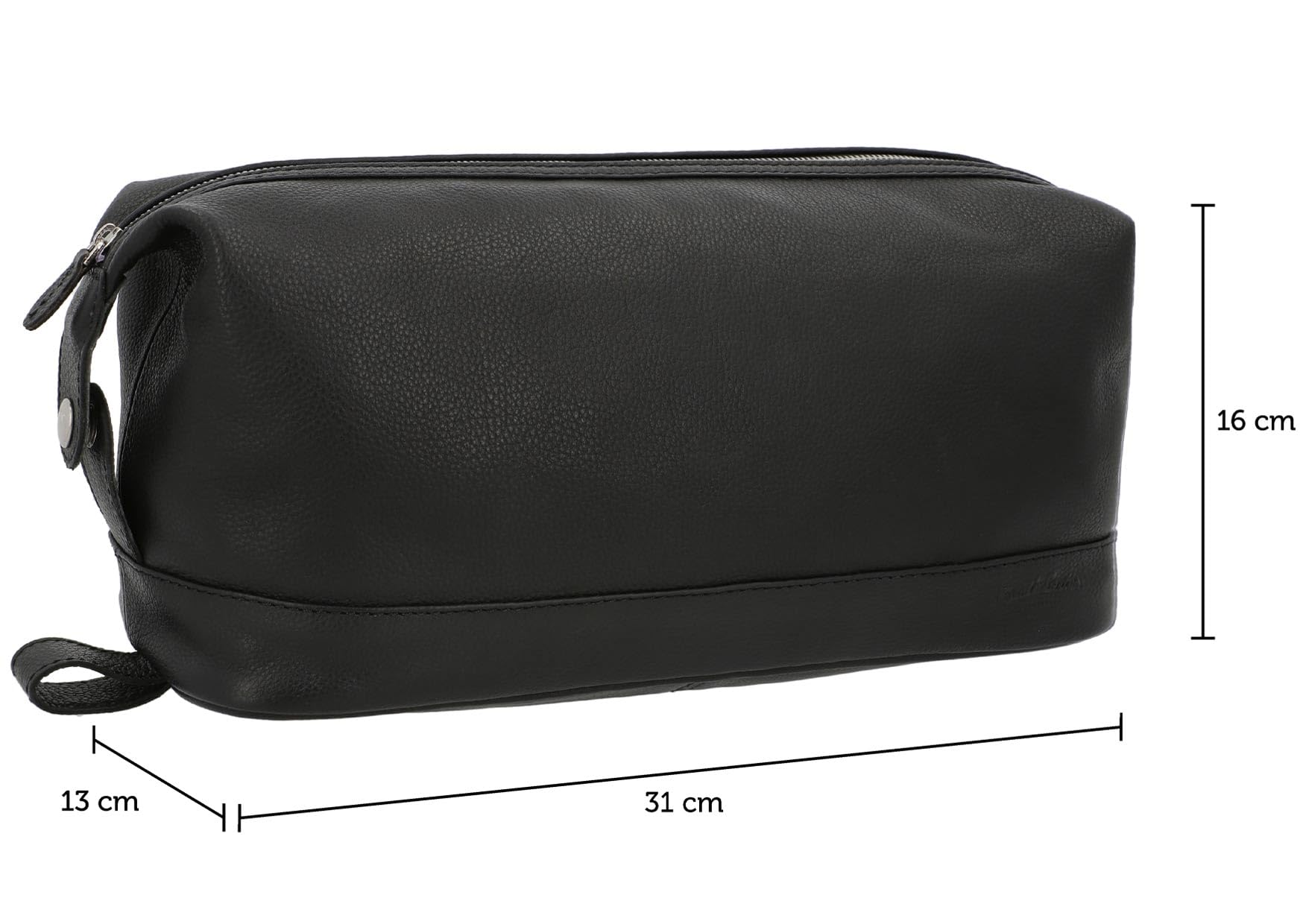 Gusti Anika - Neceser de piel para hombre y mujer, color negro, Negro , Contemporáneo