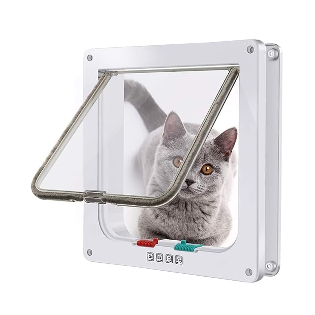 Moaobooh Gatera para Gatos, gatera para Cristal, Entrada y Salida controlables