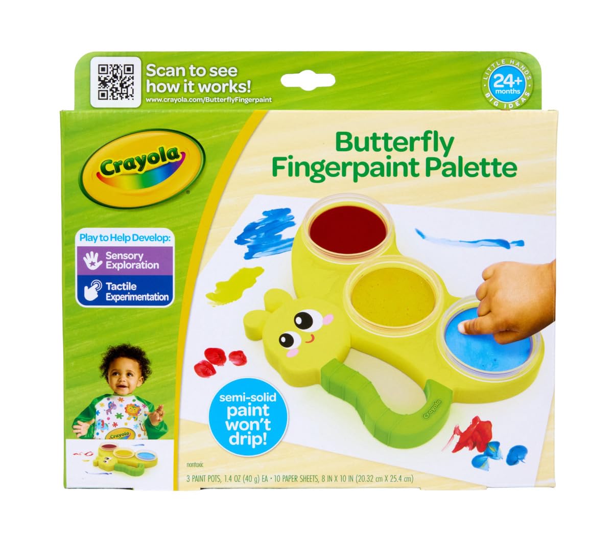 Crayola Mess-Free Finger Painting Station - Toddler Fun -9