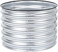 Vista 28 de Aoodor Cama de jardín elevada de metal de 9 pulgadas de alto y 30 pulgadas, maceta para exteriores y kit de jardín elevado para verduras, flores