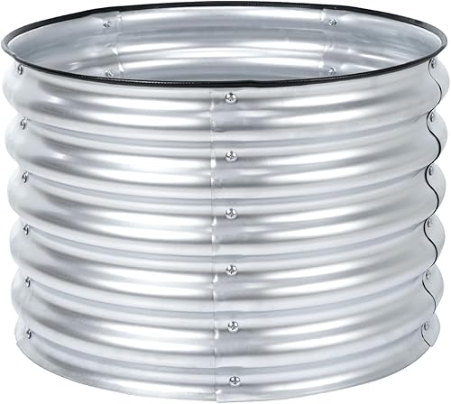 Miniatura 28 de Aoodor Cama de jardín elevada de metal de 9 pulgadas de alto y 30 pulgadas, maceta para exteriores y kit de jardín elevado para verduras, flores