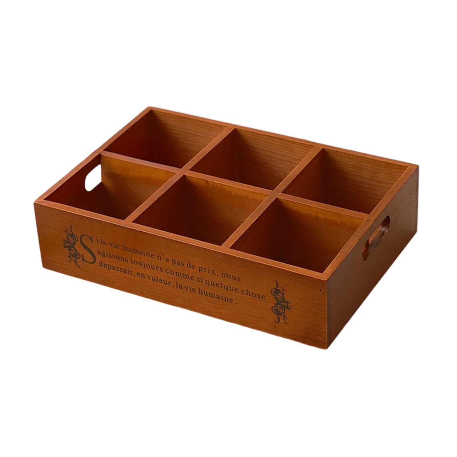 Serving Tray Wooden Nut Serving Divider Tray with Handle Creative and Multifunctional for Nuts Bathroom Parties Multi 32.5x22.5x8cm