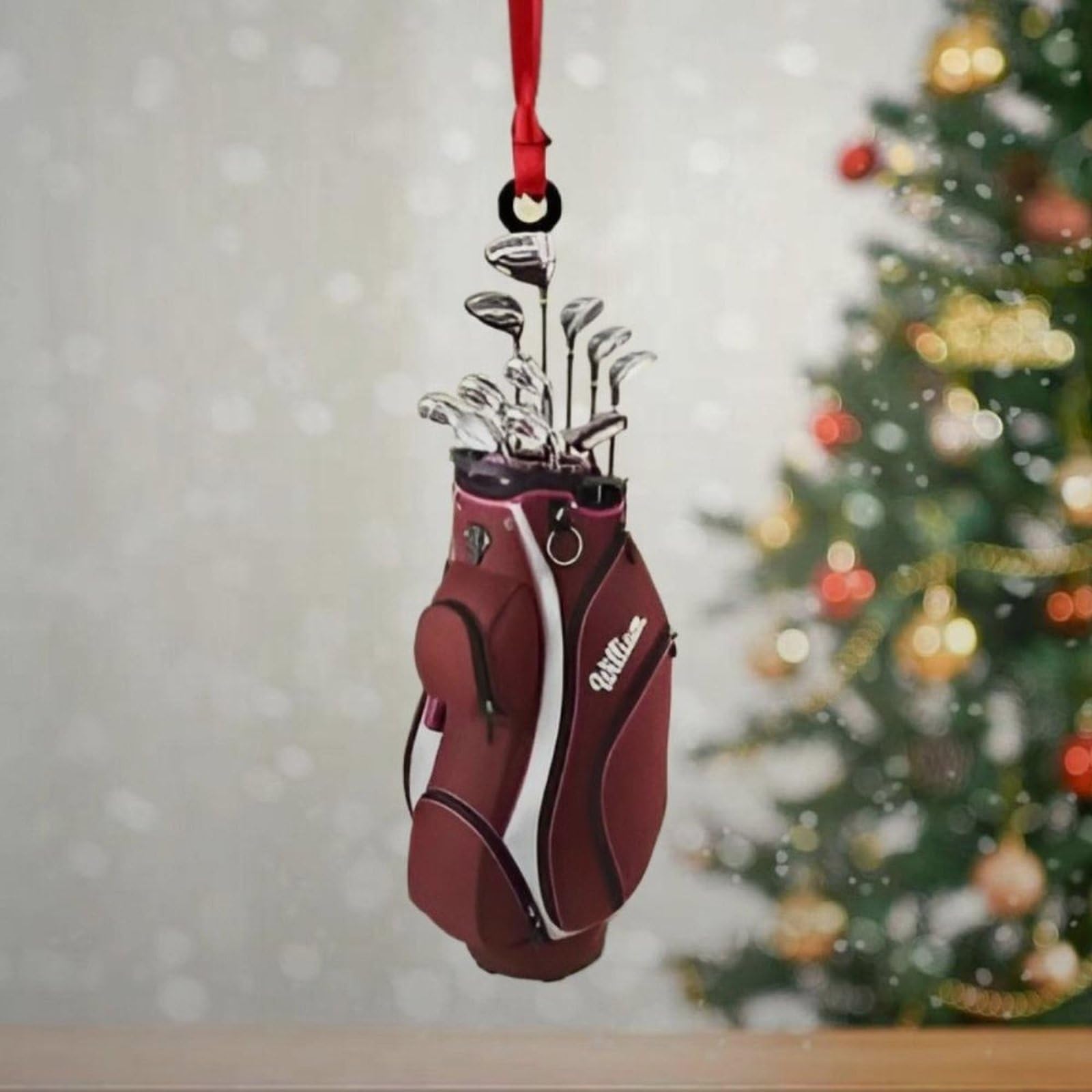 Luckluccy Style-5 Personalized Golf Christmas Hanging Ornament,Gift For Golf Lovers