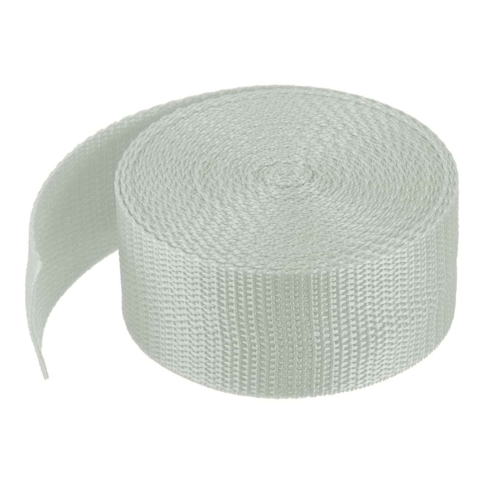 MECCANIXITY Lightweight Polypropylene Webbing Strap 1 1/2" 5 Yard Backpack Strapping Band Pale Grey for Outdoor Luggage Cargo Straps