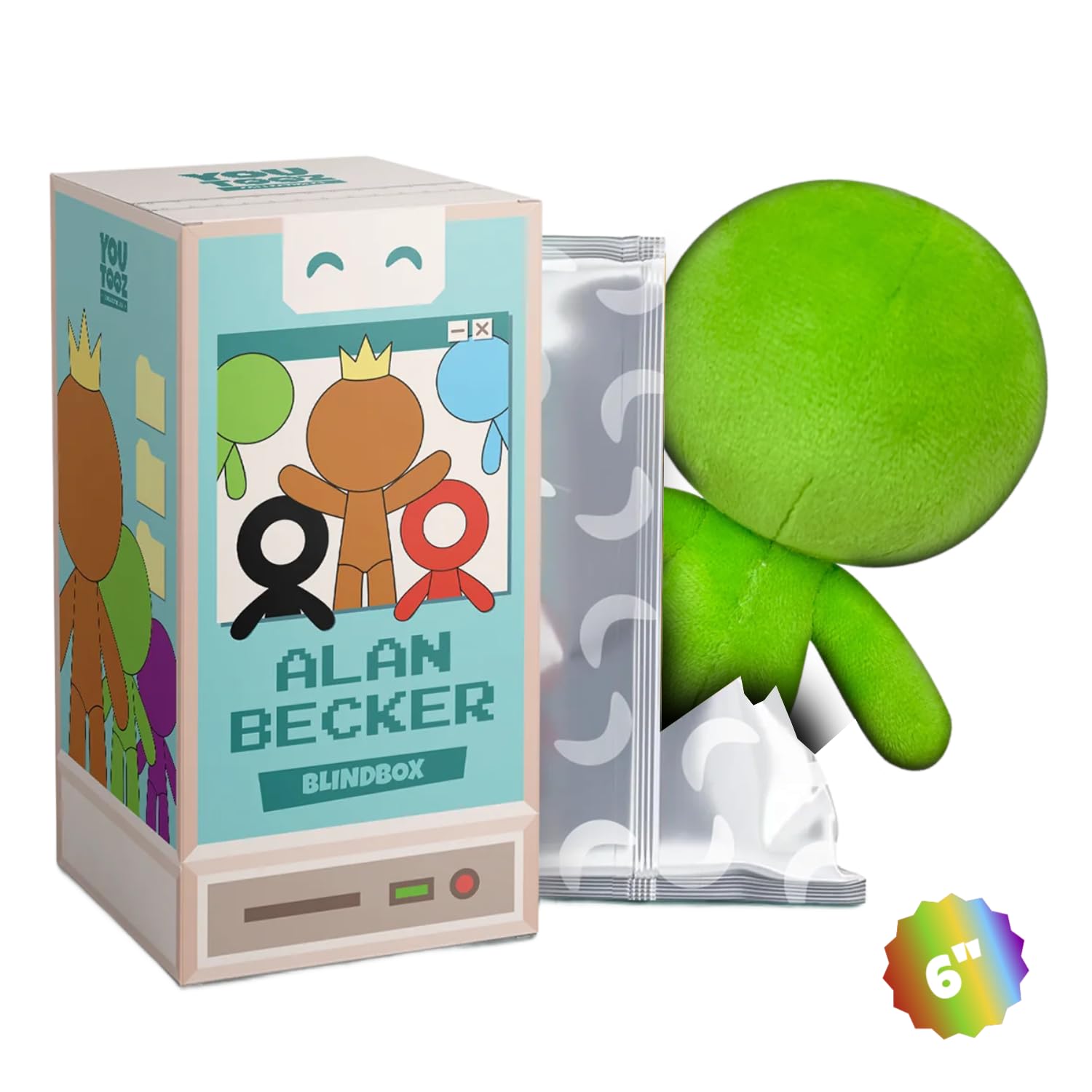 Amazon.com: Youtooz: Alan Becker Animations 6 Inch Plush (Green