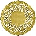 Gold Foil 4 inch Round Paper Lace Table Doilies - Great for Serving Small Treats or Rolling Around Silverware (pack of 50)