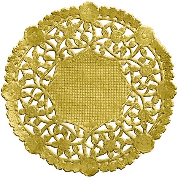(Pack of 50) Round Paper Lace Table Doilies â‚¬â€œ 4 inch Gold Foil