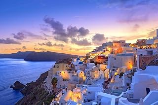 Home Comforts Santorini Greece Cyclade Island Aegean Vivid Imagery Laminated Poster Print-20 Inch by 30 Inch Laminated Poster With Bright Colors And Vivid Imagery
