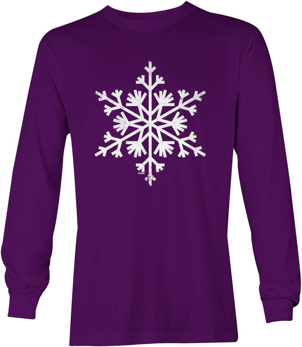 Distressed Snowflake - Christmas Winter Unisex Long Sleeve Shirt