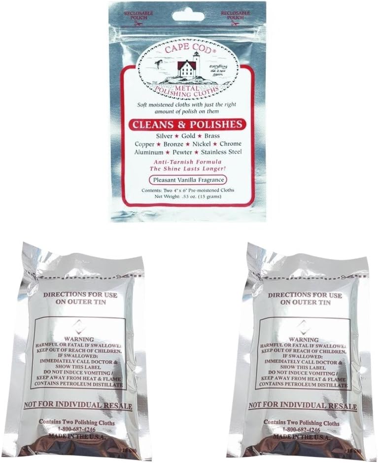 Cape CodMetal Polishing Cloths Foil Pouch 0.53oz