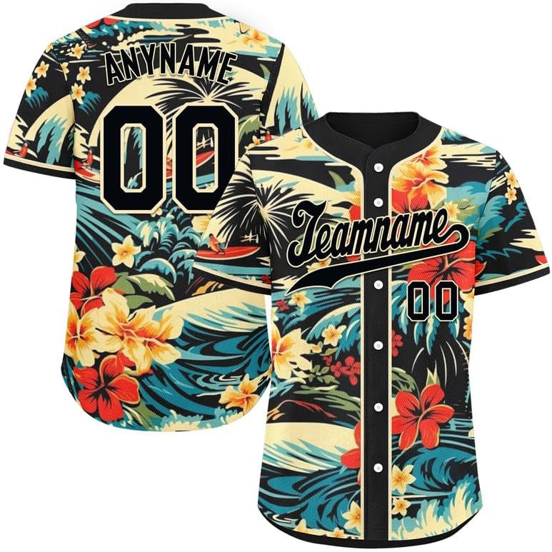 Custom Baseball Jerseys for Men Women Kids Youth Print Name Number Breathable Quick Dry Soft Short Sleeve Sports Shirt