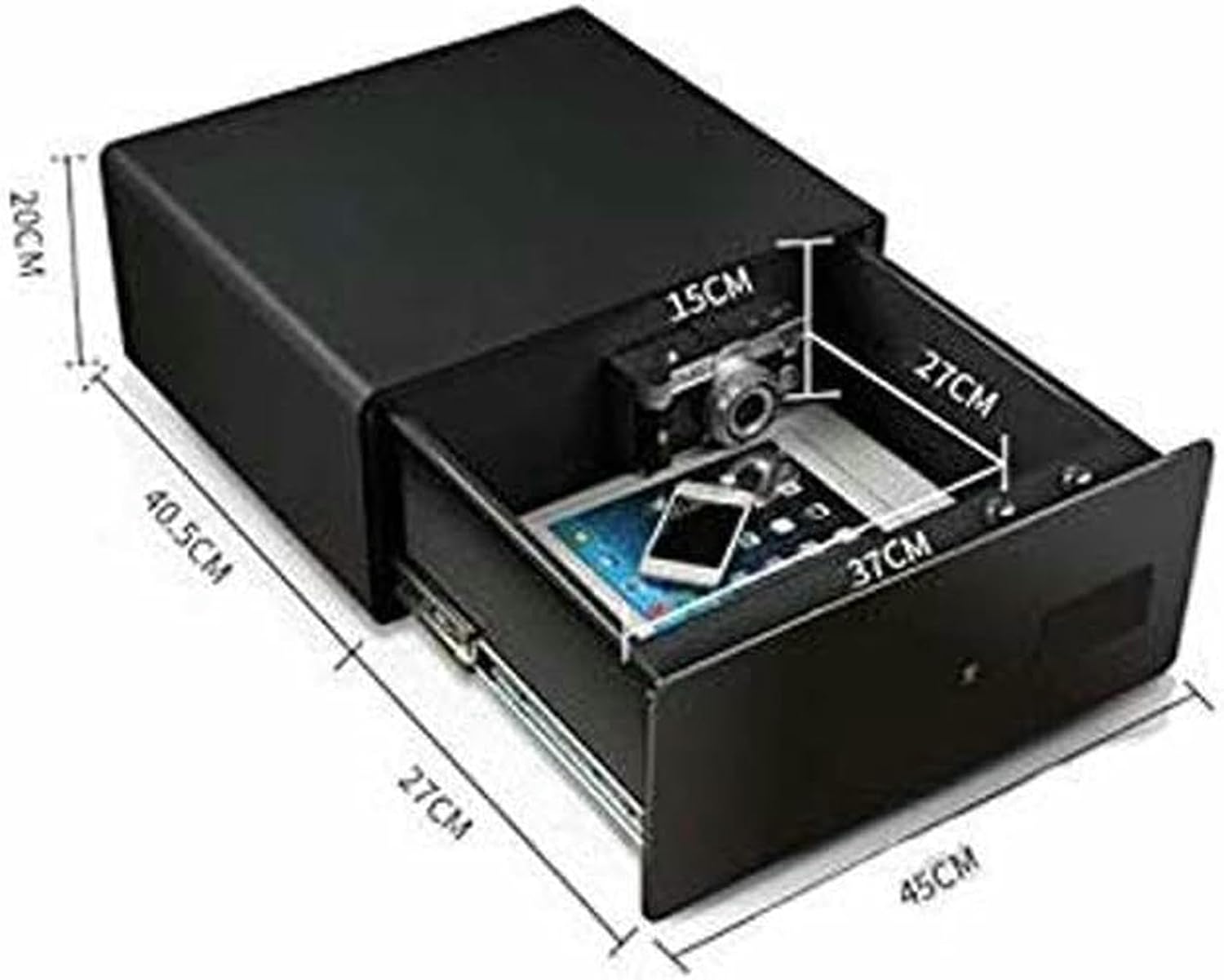 Security Safes for Homes, with LED Display, Solid Steel Construction with Deadbolt Lock, Wall Anchor Design for Home, Hotel, Medicine, Arms