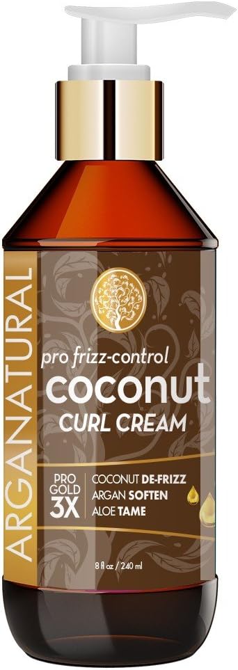 Arganatural Gold Women's Pro Complex Frizz Control Coconut Curl Hair Cream, 8 fl. oz.