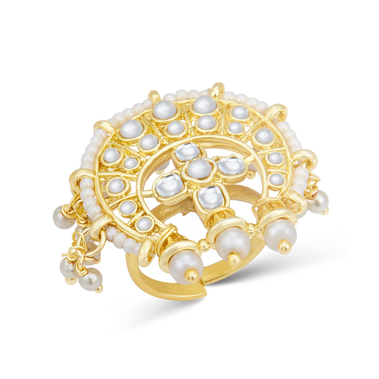 Sukkhi Fashionable Pearl Gold Plated Kundan Ring for Women (SKR85678) (B0949BT89K) Amazon Price History, Amazon Price Tracker