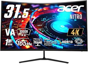Amazon.co.jp: Acer Nitro 湾曲 ゲーミングモニター 31.5インチ 4K UHD