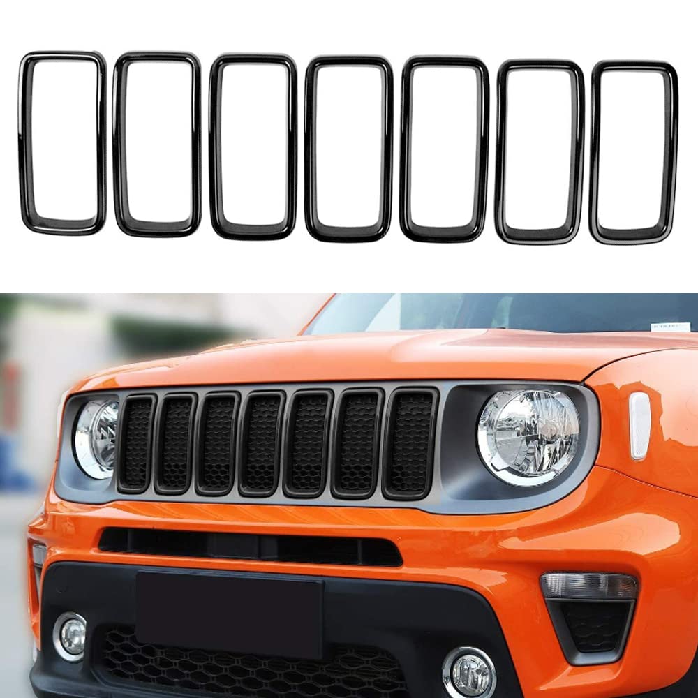Inserti Griglia Per Jeep Renegade 2019-2022 - Nero ABS, Adesivo, Decorazione Auto - Foto 7