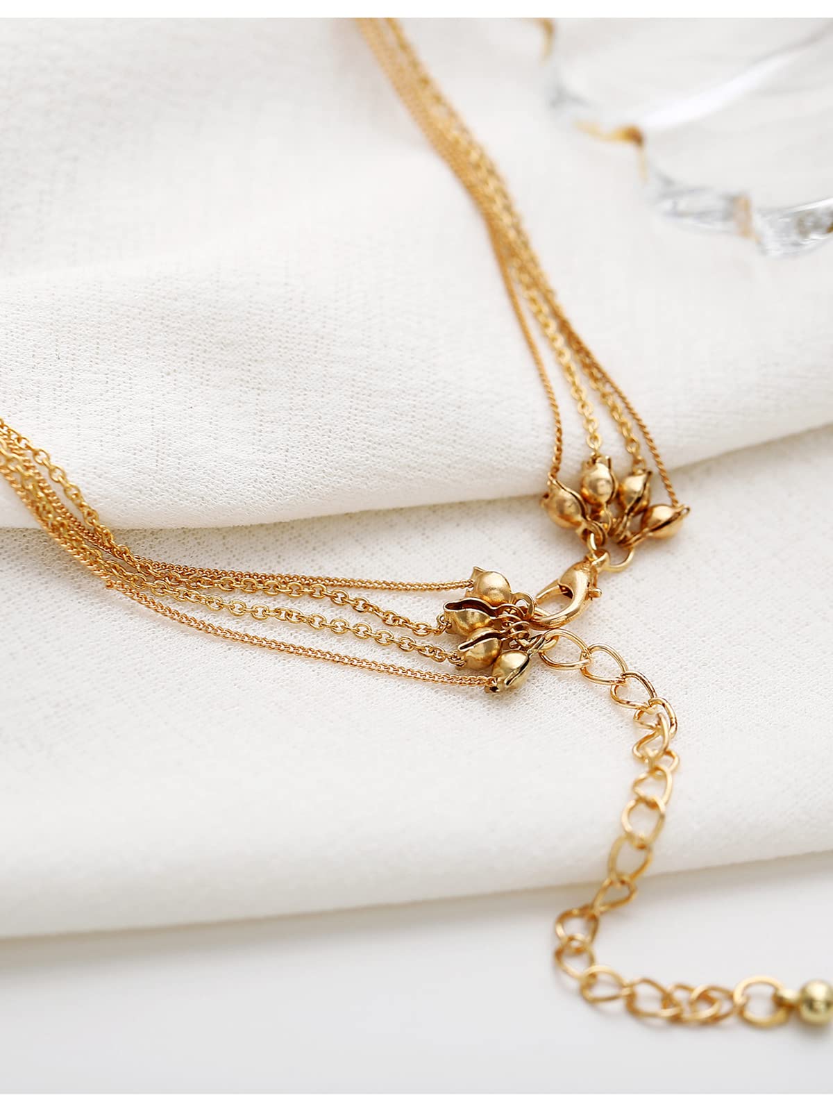 Moon Layered Necklace in Gold