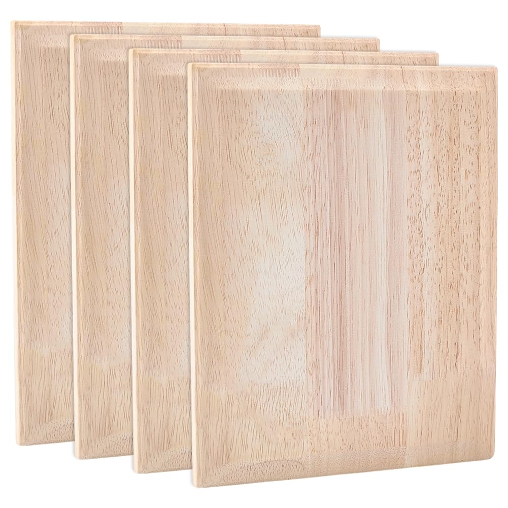 FINGERINSPIRE 4PCS Unfinished Wood Plaque 198x250x16.5mm Rectangle Wooden Blank Signboards Natural Wood Crafts for Painting Carving Burning DIY Crafts Boards for Home Decoration Projects โ image 1