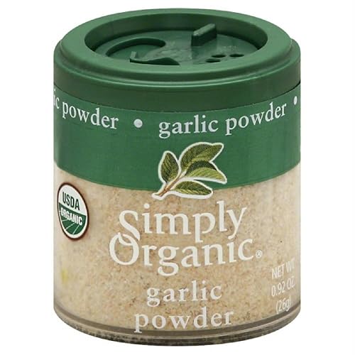 Simply Organic Ajo en polvo, certificado orgánico 0.92 oz Paquete de 2 Allium sativum L.