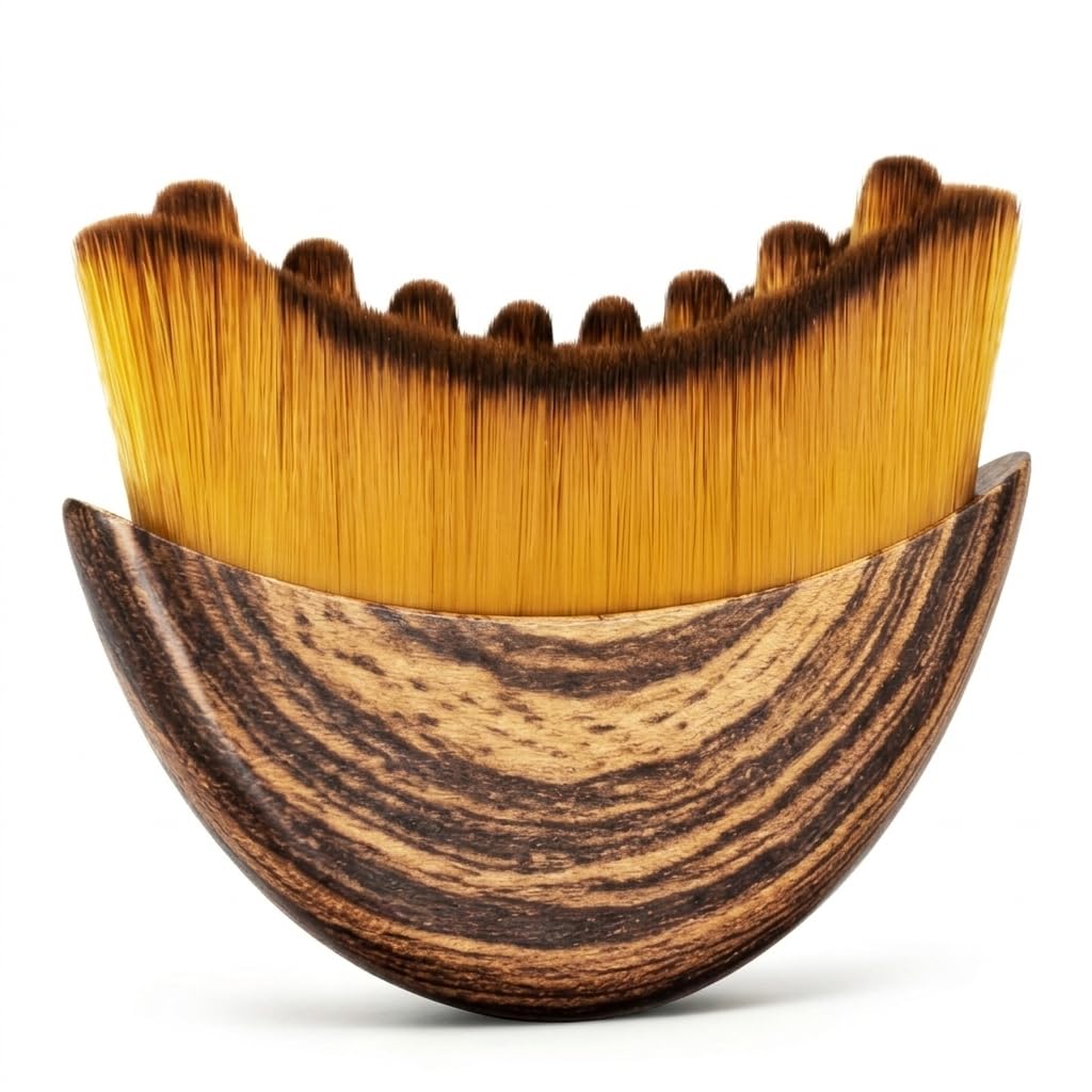 Lymphatic Drainage Facial Brush | Face Sculpting Massage Tool with Soft Bristles | Wooden Jawline Contouring Brush for Face, Chin & Neck Care-image-38