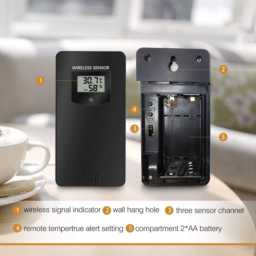Kalawen Drahtloser Außensensor PT20 – Thermometer & Hygrometer Für Wetterstation