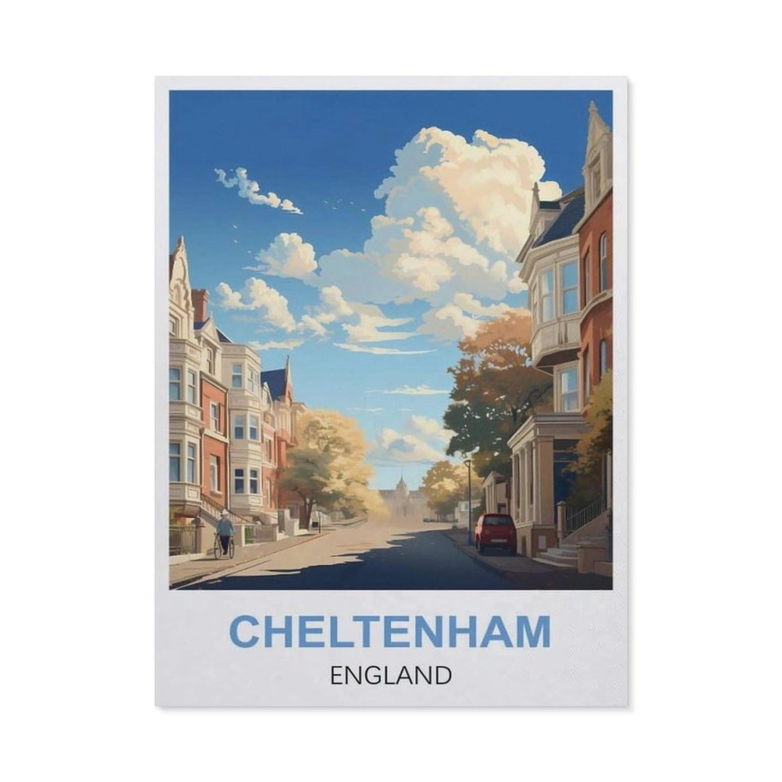 Vintage Metal Tin Sign，England Cheltenham(30x40cm）
