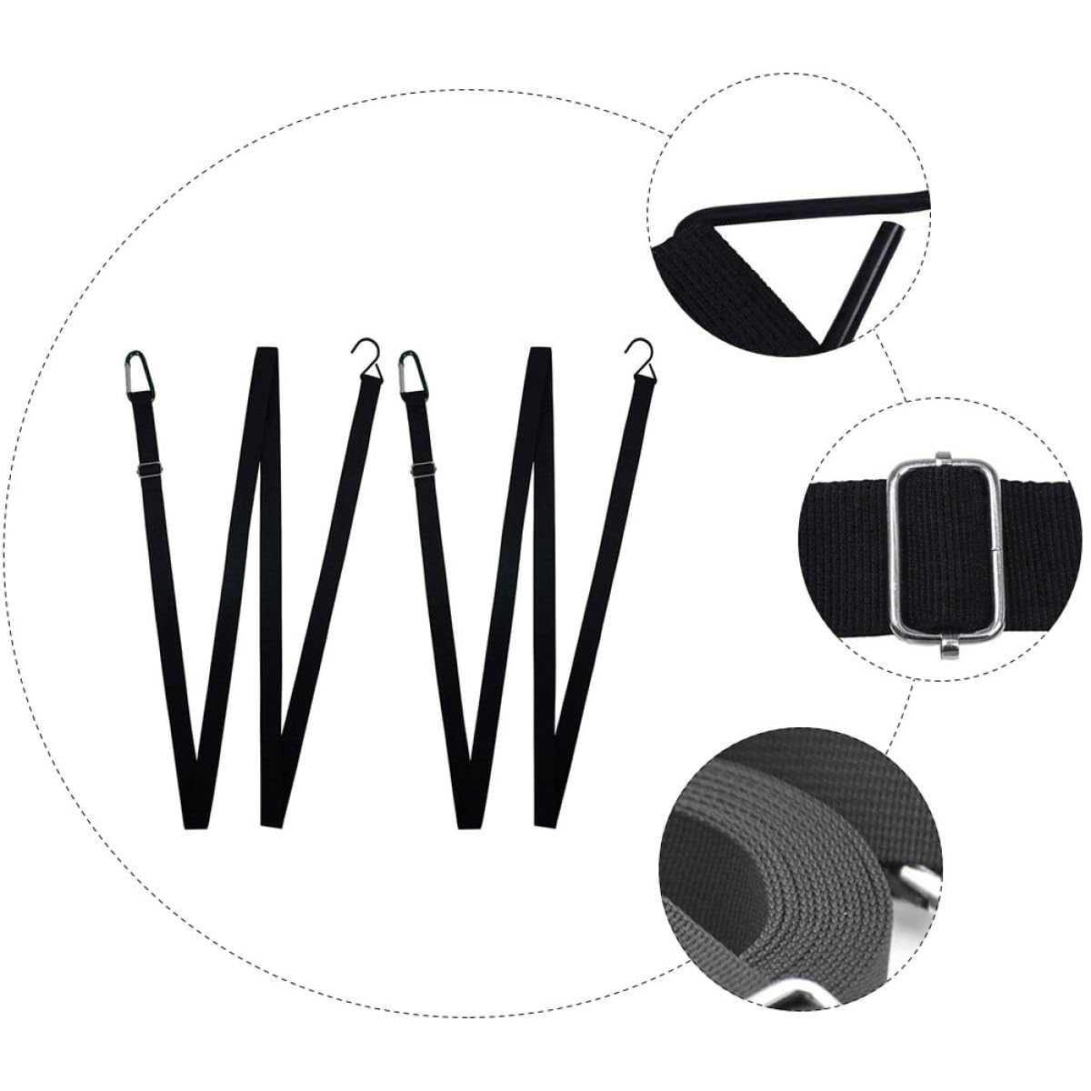 Correas Elásticas para Funda Coche Exterior de 4,4m Hebillas Ajustables, Cinturón de Fijación Resistente y Fácil de Desmontar para Cubrir Coches