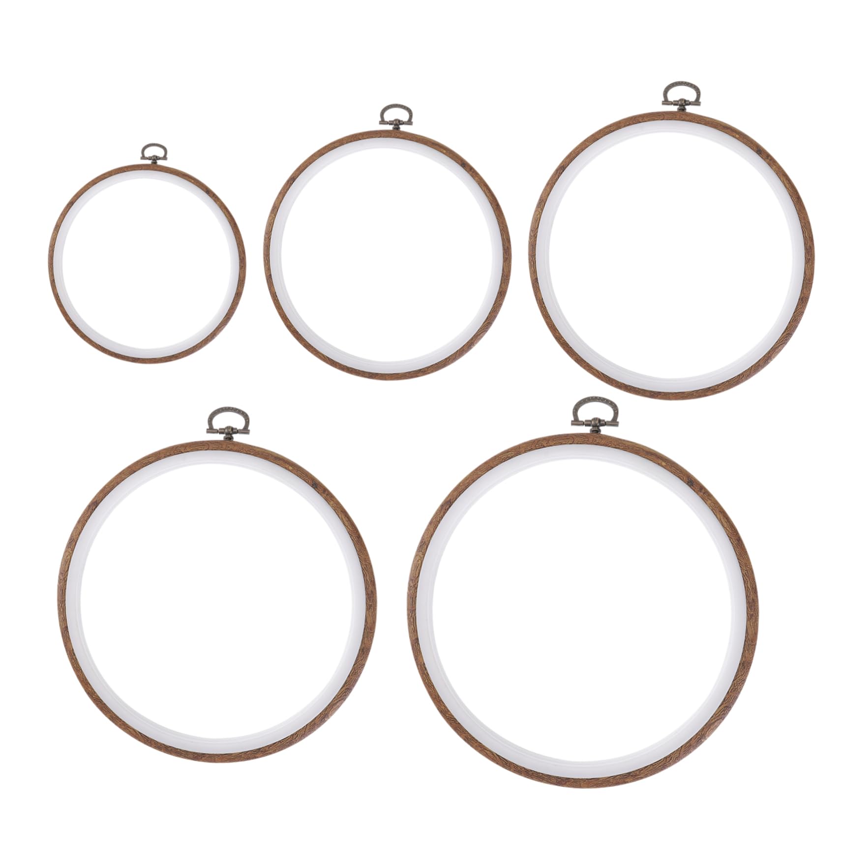 SHINEOFI 5 Piezas Marco De Flores Para Bordar Madera Bastidores De Punto De Cruz Expositores De Bordado Soportes De Bordado Suministros De Para Diy