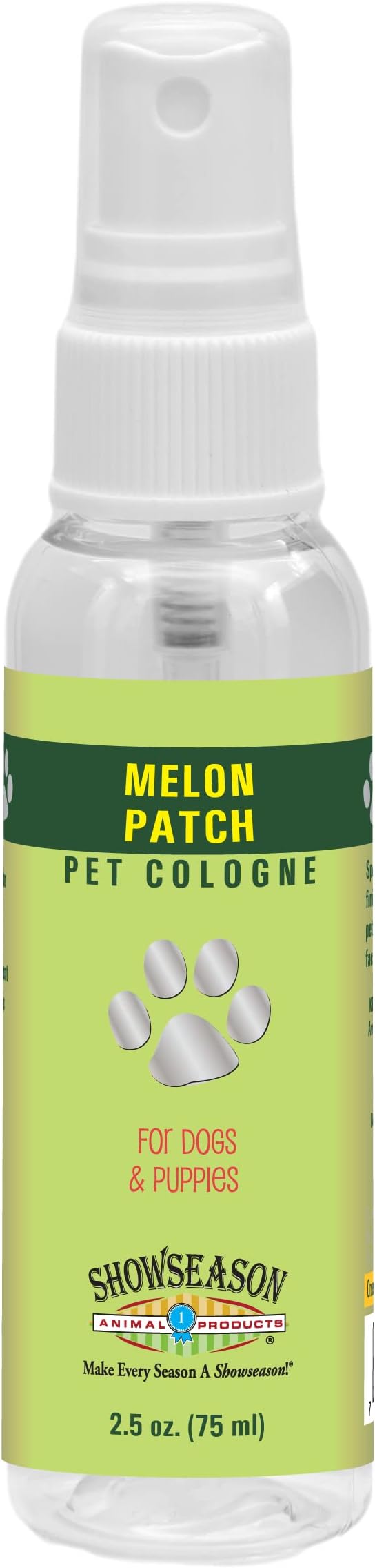 Showseason® Melon Patch Pet Cologne 2.5 oz For Dogs | Travel Size | Long-Lasting Odor Eliminator | Paraben-Free | Biodegradable & Non-Toxic | Made in The USA