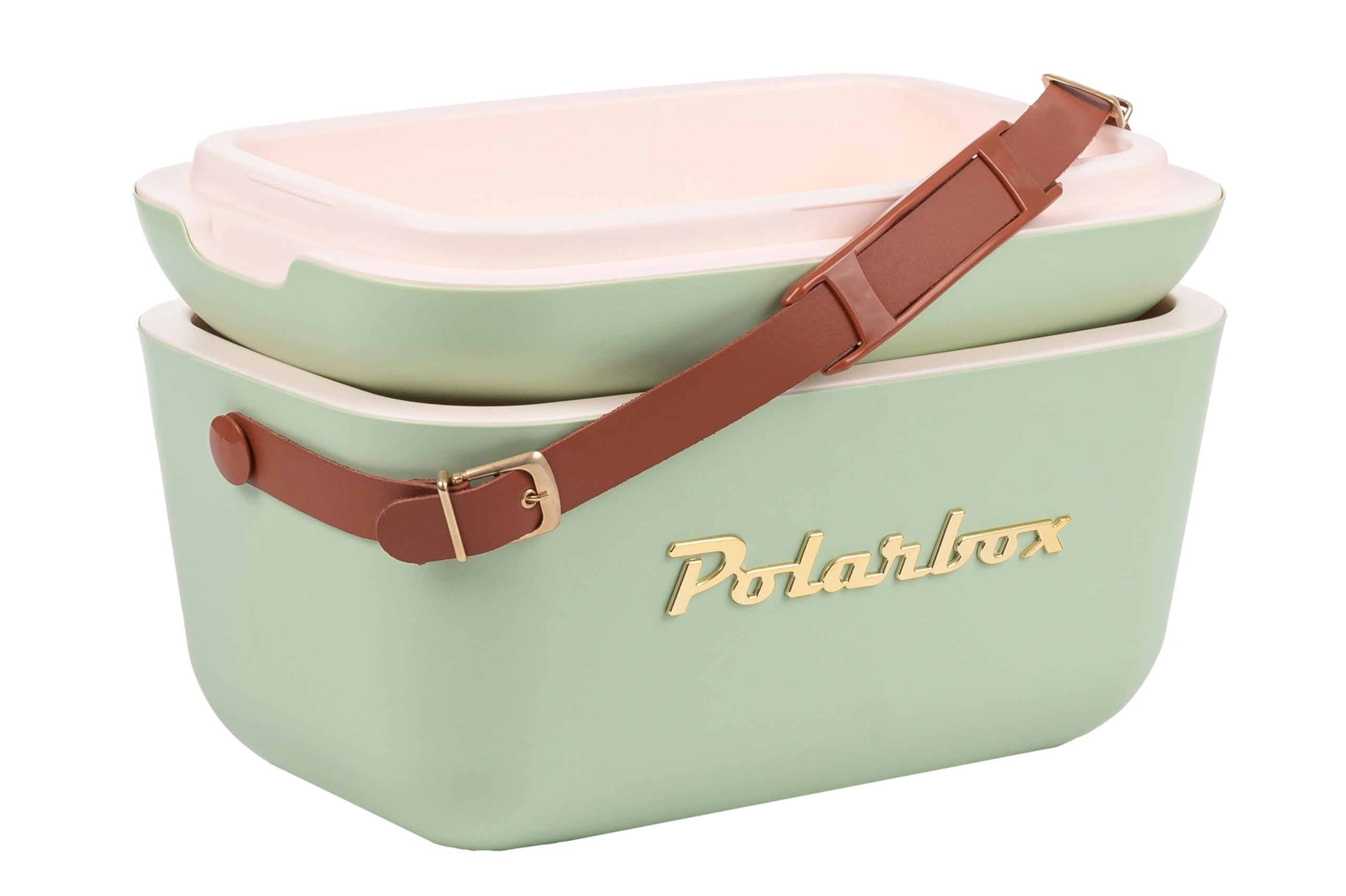 Polarbox 12 Liter Classic Kühlbox Oliv - Grün | Eisbox für Strand, Picknick & Party | Umwandelbarer Deckel | Lunchbox | Thermokühlbox | Eiskühlbox