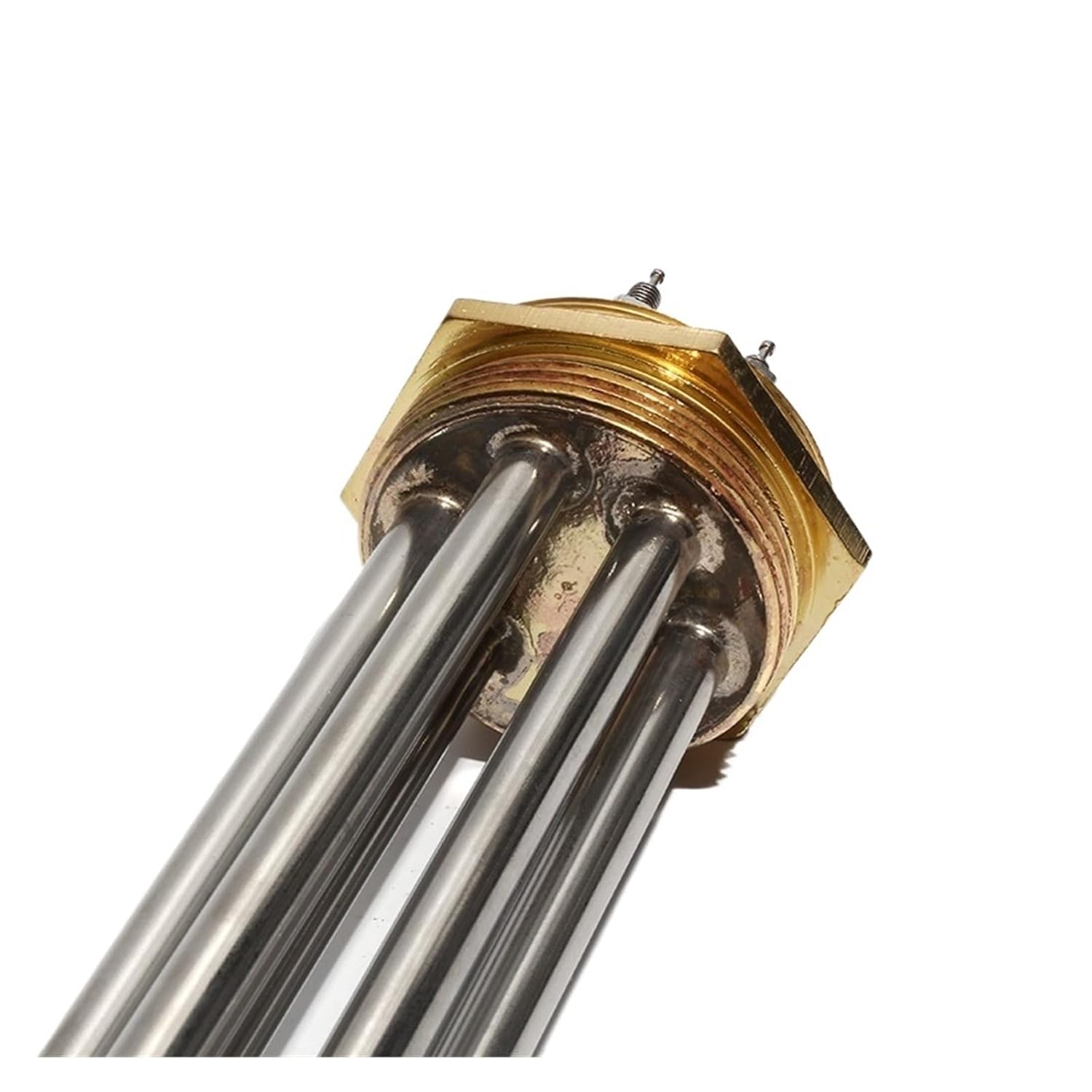 2-Inch DN50 Tubular Heater Element, 3-12KW, 304 Stainless Steel, 220V/380V for Industrial Water Heating(with hex nut,380V-3KW 230mmL)