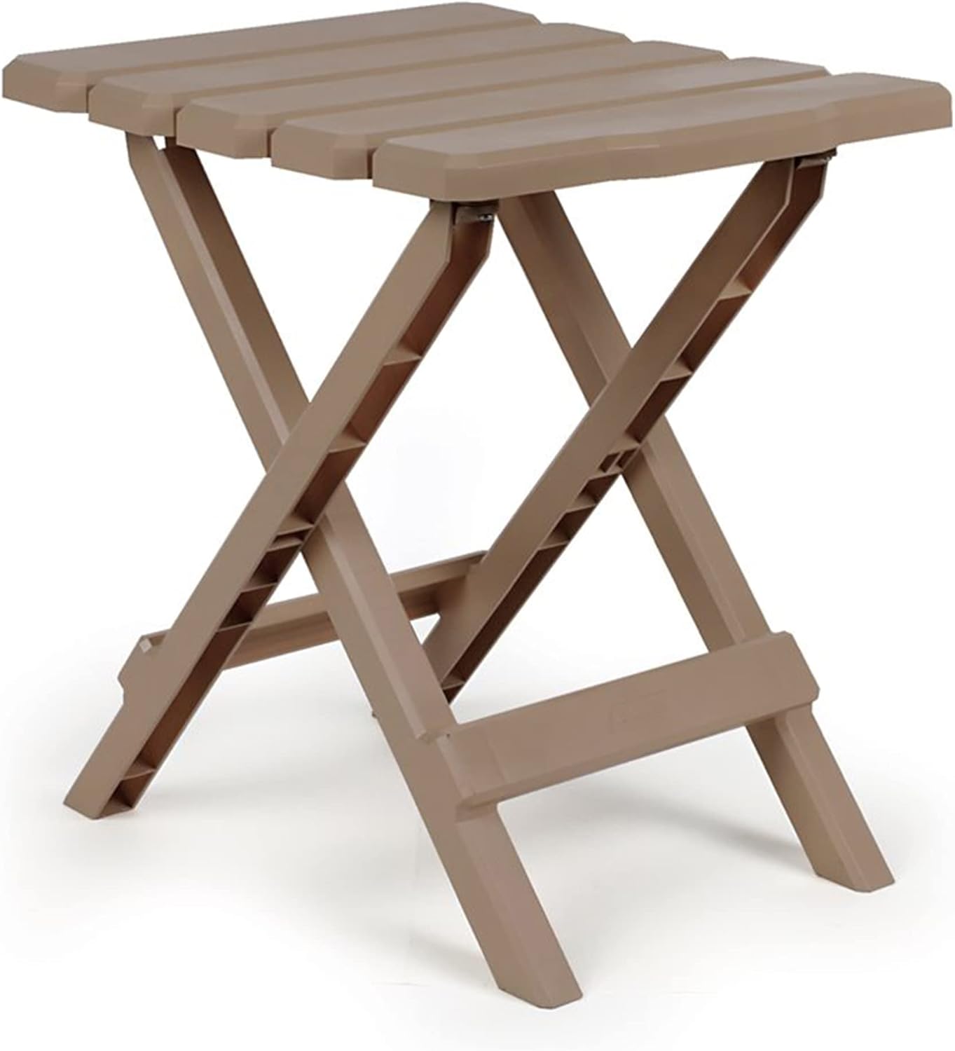 Camco Small Quick-Folding Adirondack Table, Plastic, Mocha
