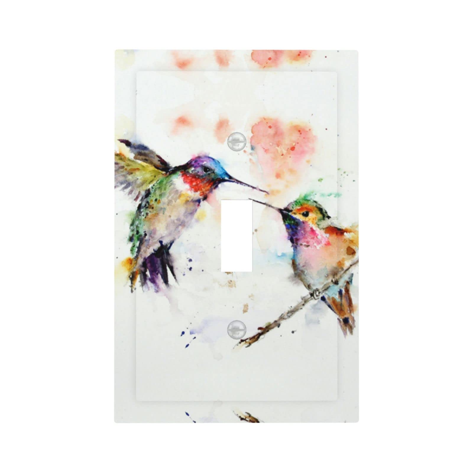 Oil painting bird Print One double switch one double blank one pair toggle one pair duplex Modern Wall PlateStyle T