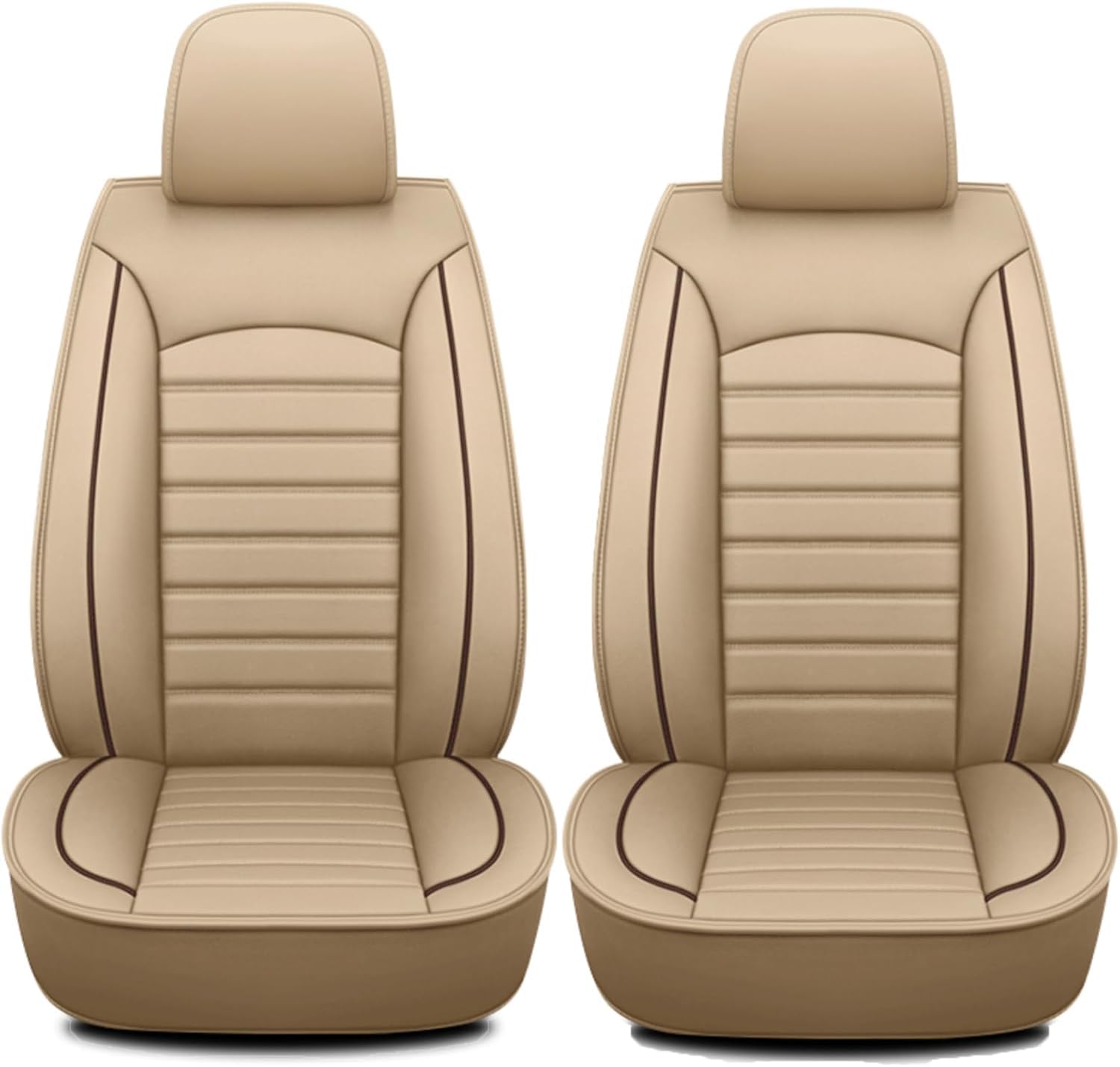 ZGYHESO Car Front Seat Covers for Vw Volkswagen Passat B6 Passat B7 Passat B8 Passat Cc Passat B5.5 Passat B5, Easy Install Automotive Seat Protectors Elasticated Hems,Beige