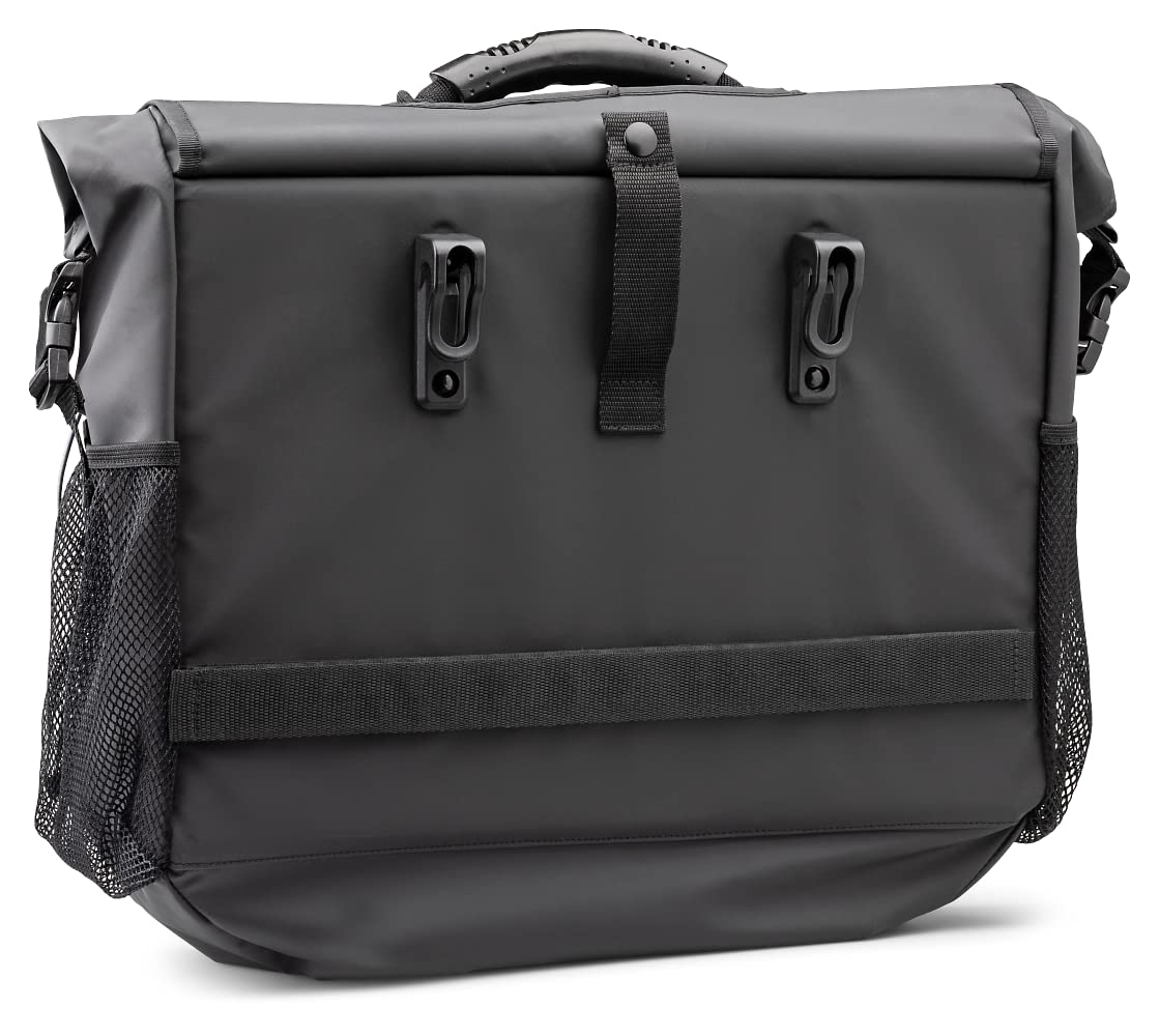 Schwinn Pannier, Seat Pack, Tube Top Phone, or Handlebar Bag for Bicycles, Black, Easy Installation, Storage for Phone, Wallet, Keys and More, Bike Bag