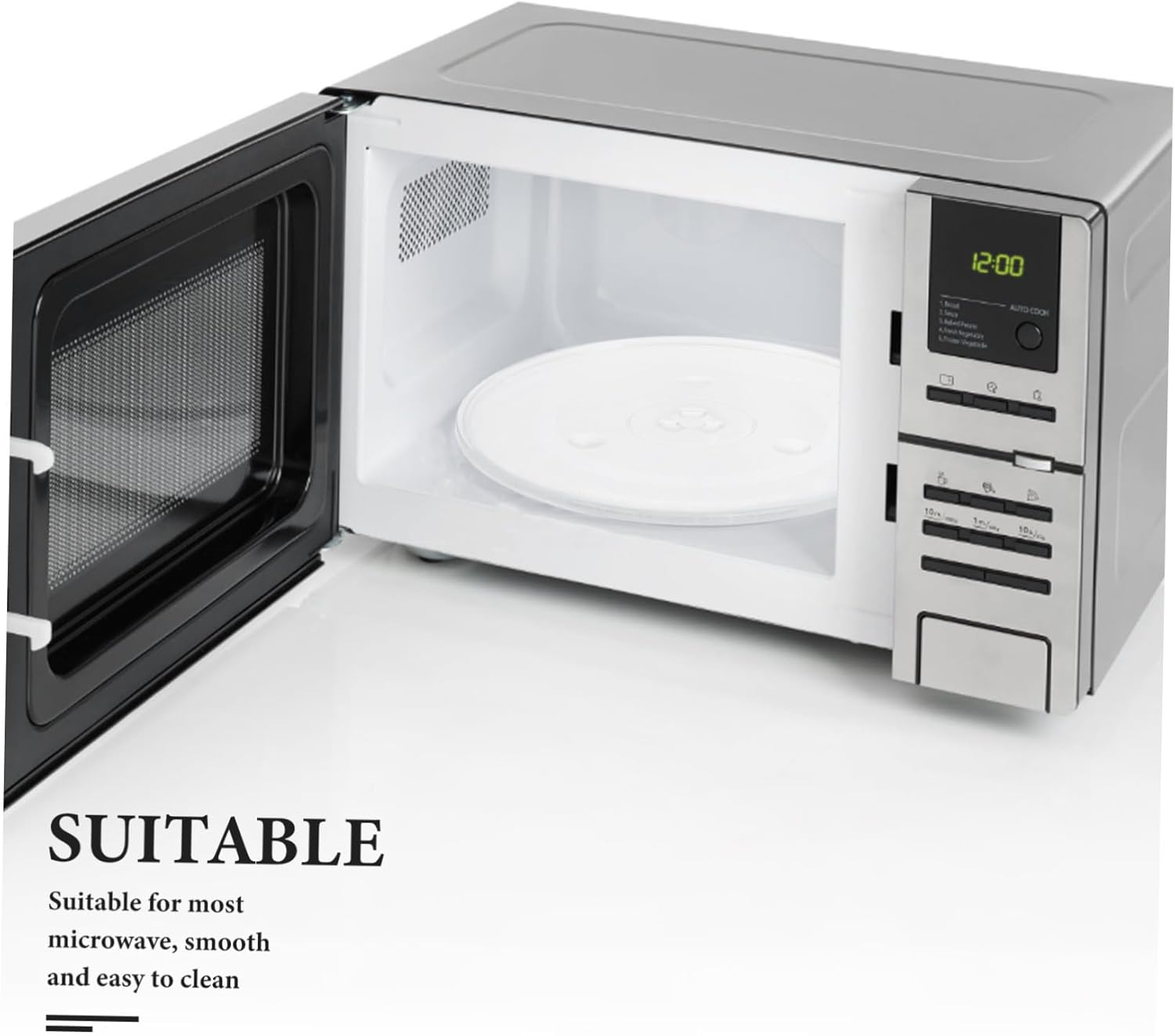 Homoyoyo Microwave Glass Turntable Replacement 31.5cm Diameter Sturdy Microwave Dish Rotating Glass Tray for Kitchen Use