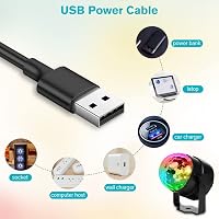 URAQT LED Diszkógömb - 360° Forgó Partyfény Távirányítóval, 7 RGB Színmóddal, Zenére Változó Fényekkel, USB Kábellel Bulikhoz, Gyerekzsúrhoz 2
