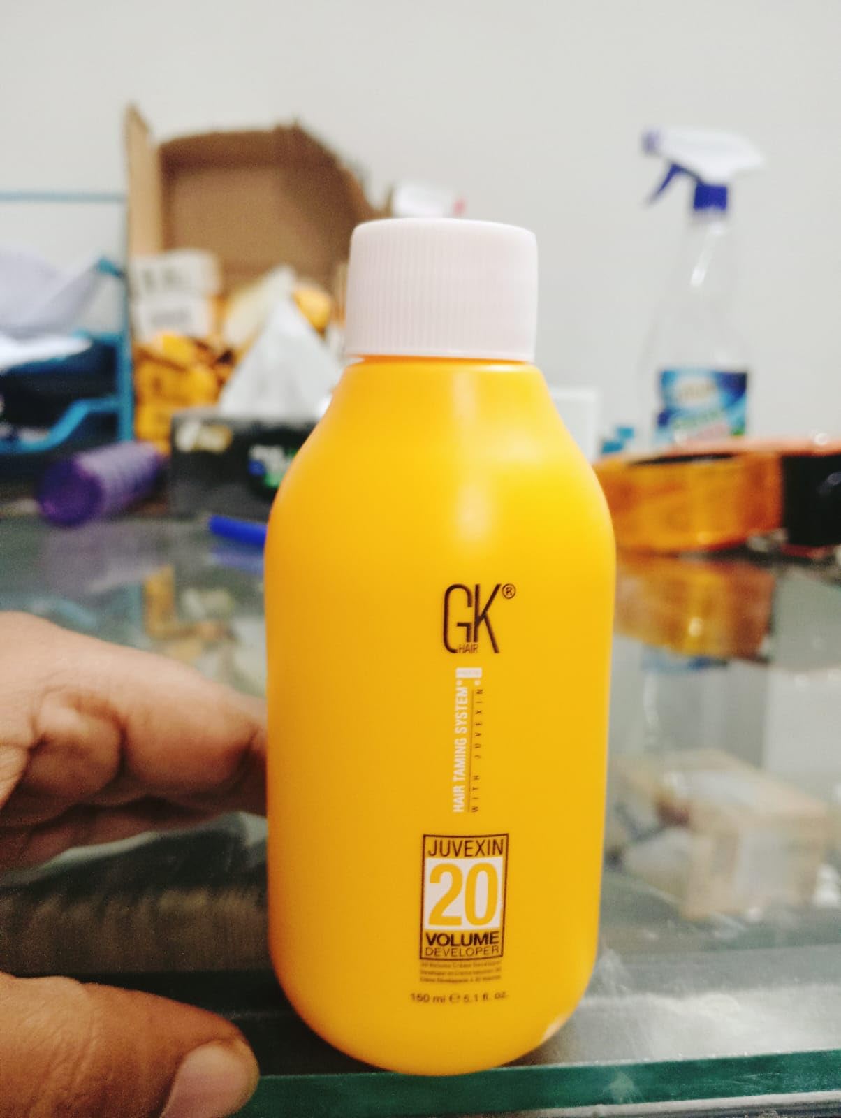 GK HAIR Global Keratin Professional Hair Cream Volume Developer 5.0 oz Hair Color Bleach- High Performance, Long Lasting Permanent Hair Color Toner Dye (Vol. 20)