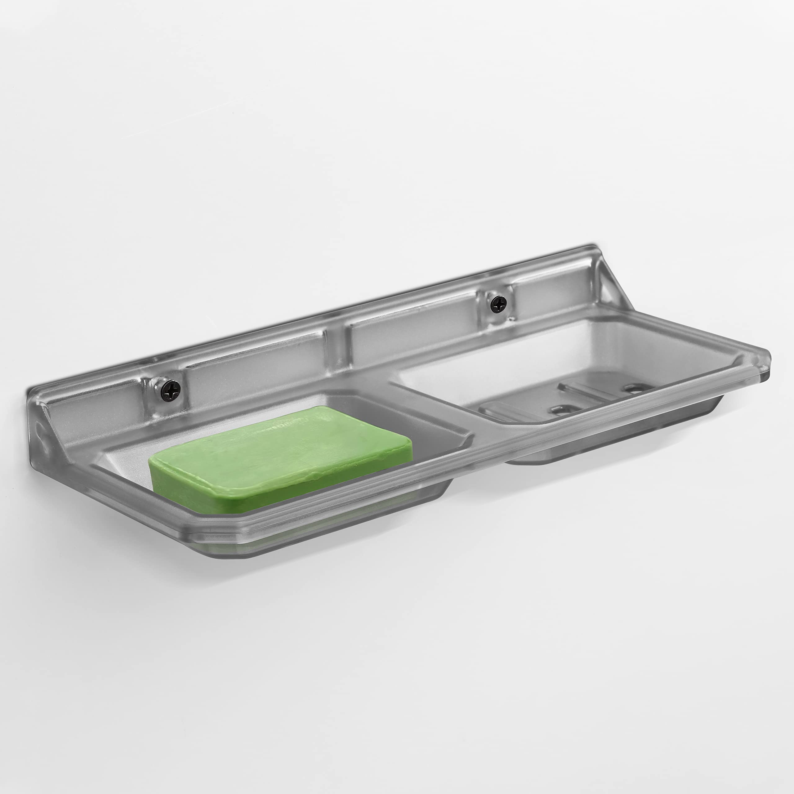 Plantex Unbreakable ABS Plastic Double Soap Dish/Stand/Holder for Bathroom & Kitchen/Bathroom Accessories (Transparent) (B0BPT251DD) Amazon Price History, Amazon Price Tracker