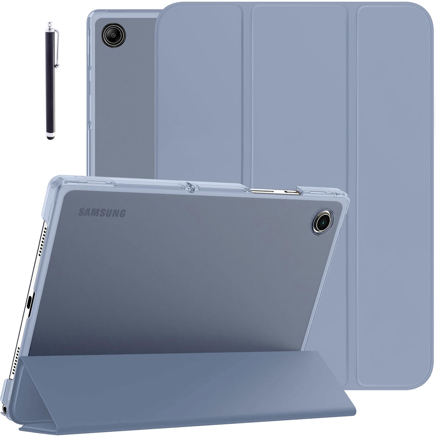 Robustrion Cover for Samsung Tab A9 Plus Cover Case 11 inch, Flip Cover Case for Samsung Galaxy Tab A9 Plus Cover/Tab A9+ Tablet Cover with Translucent Back [Auto Sleep/Wake Support] - Blue Grey (B0CJSM72P3) Amazon Price History, Amazon Price Tracker