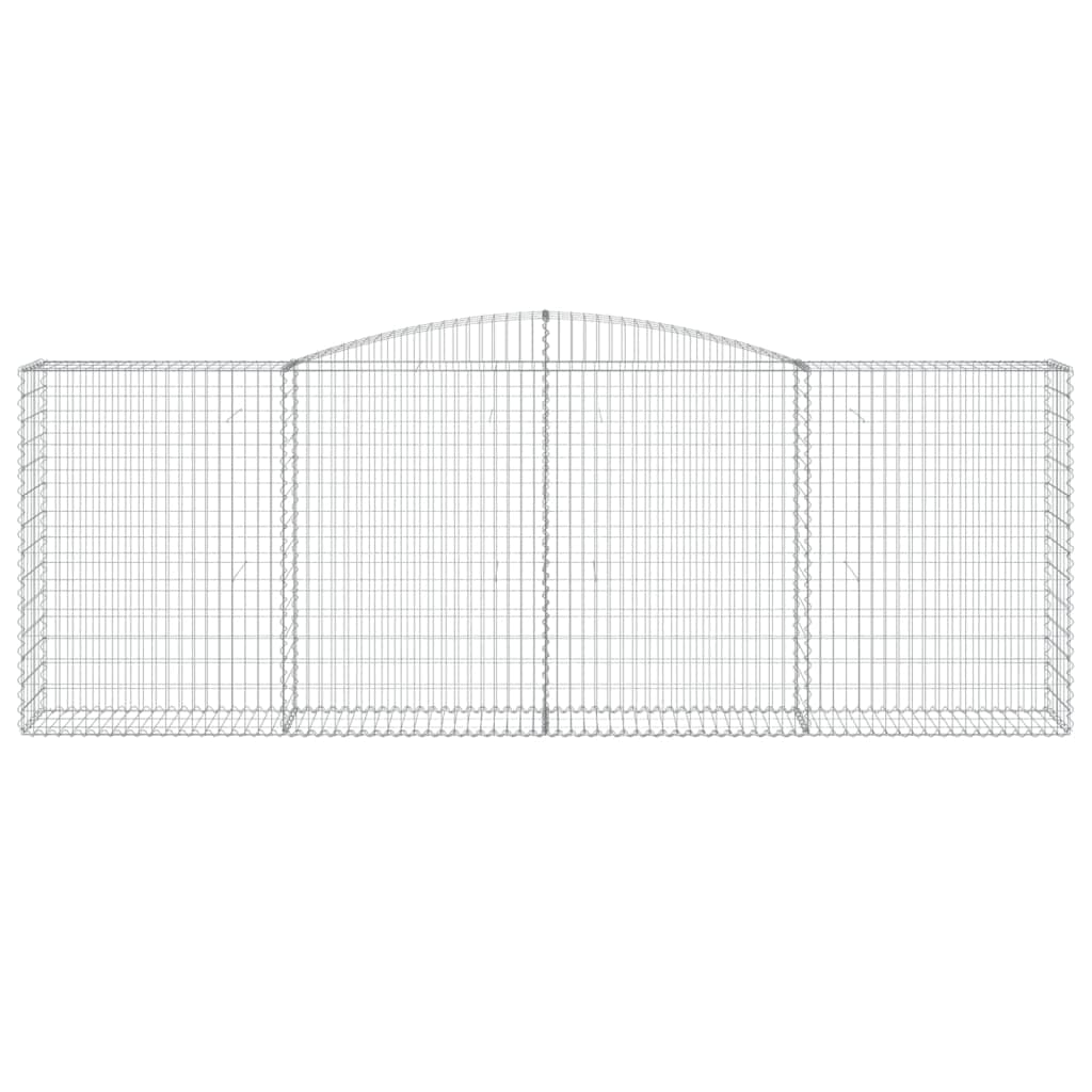 Cesto gabbioni Arco 400x50x140/160 cm Ferro Zincato | Barriera decorativa insonorizzante, filo 3,5 mm, ganci rinforzati, riempimento pietre non incluse
