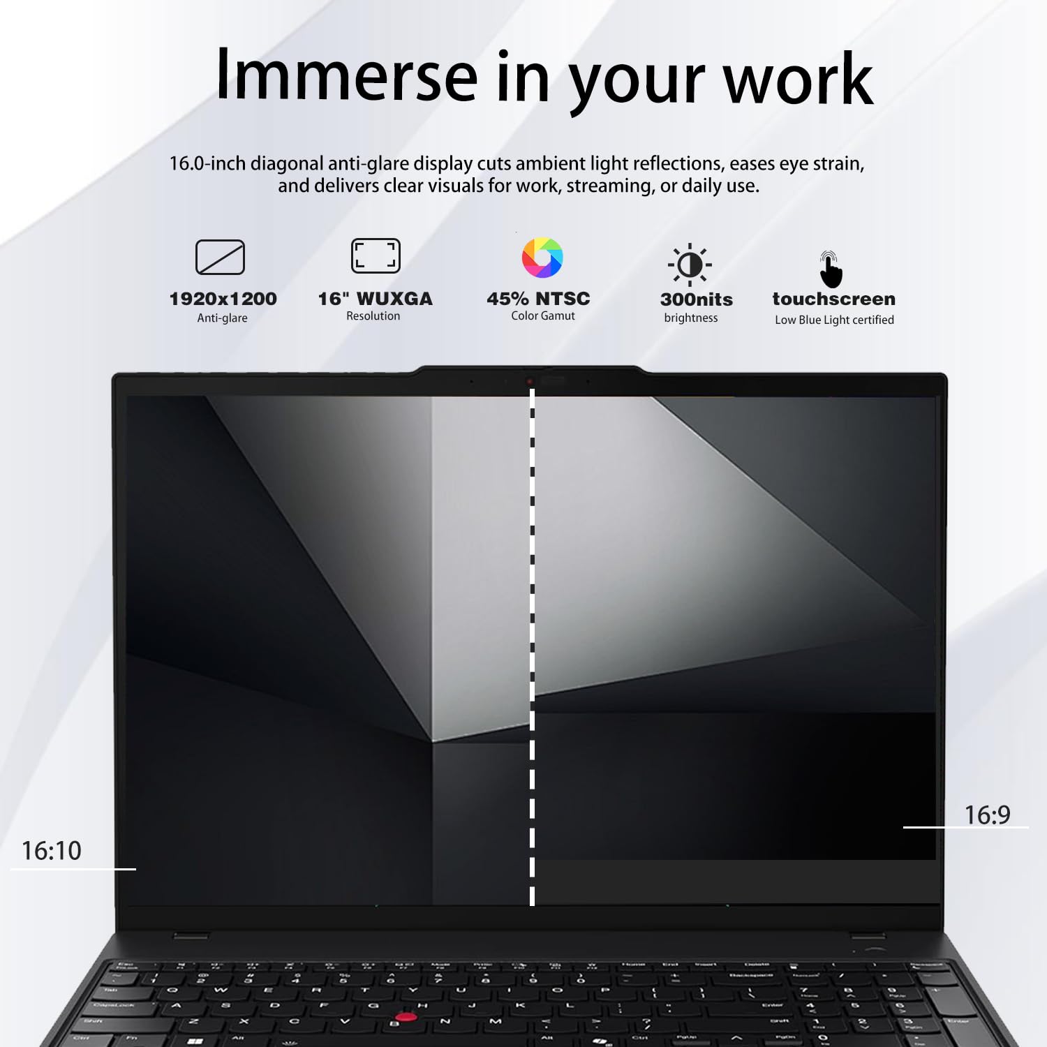 Lenovo ThinkPad E16 Gen 2, 16" FHD+ Touchscreen Business Laptop, AMD Ryzen 5 7535U, 32GB DDR5 RAM, 1TB SSD, Fingerprint, Backlit Keyboard, Webcam, Wi-Fi 6E, HDMI, Windows 11 Pro, Black, w/Bundle
