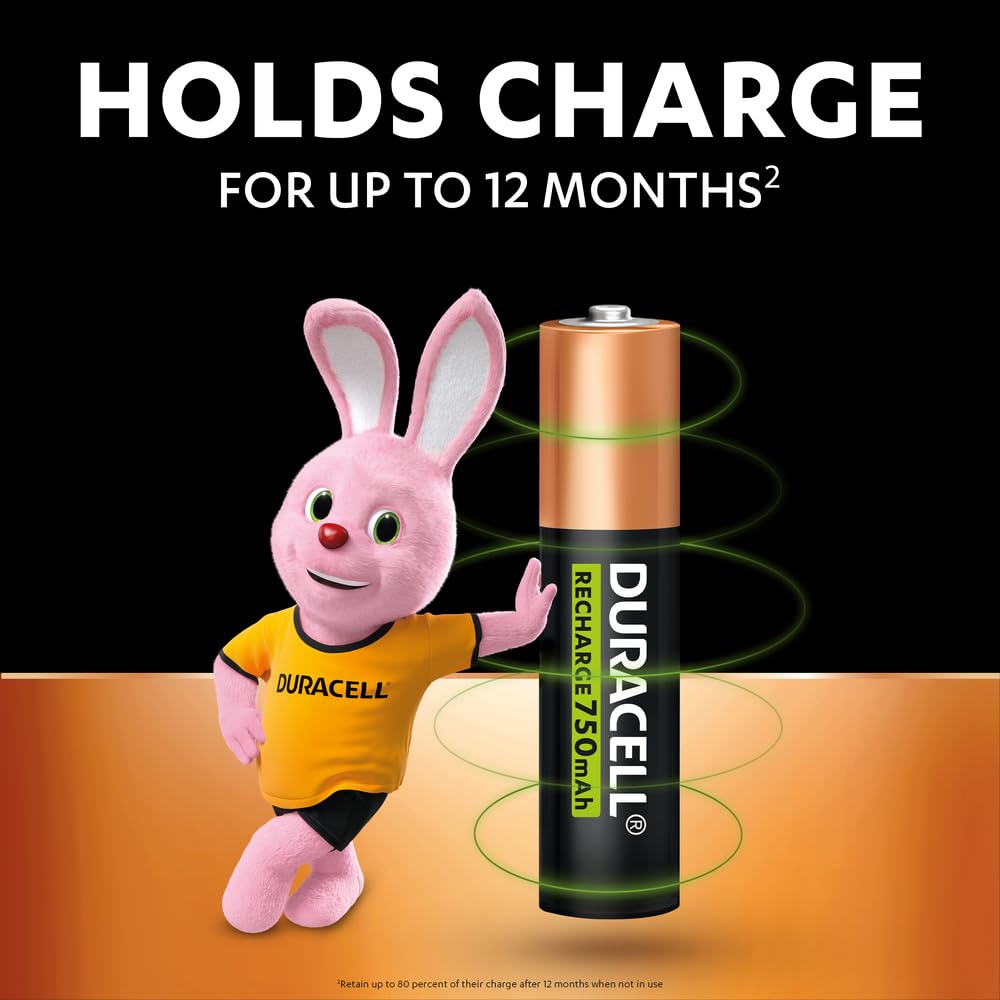 Duracell Piles Rechargeables AAA, 750mAh | 12 Piles